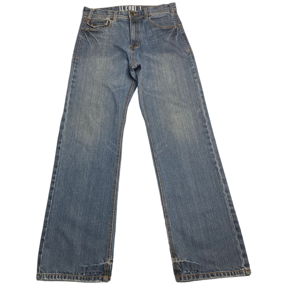 LL Cool J Jeans Women 18 Blue Bootcut Wide Leg Y2K Faded Denim 100% Cotton